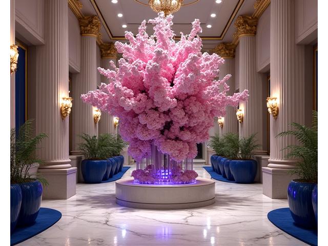 Hall opulent du Four Seasons Hotel George V Paris, avec des arrangements floraux grandioses.