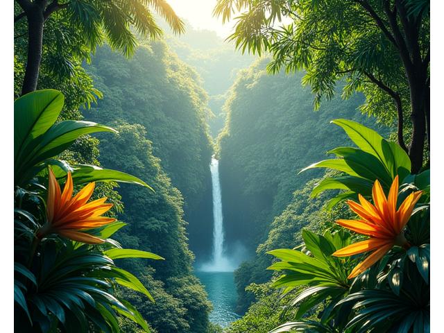 Forêt tropicale luxuriante et cascades au Costa Rica, évoquant une reconnexion à la nature.