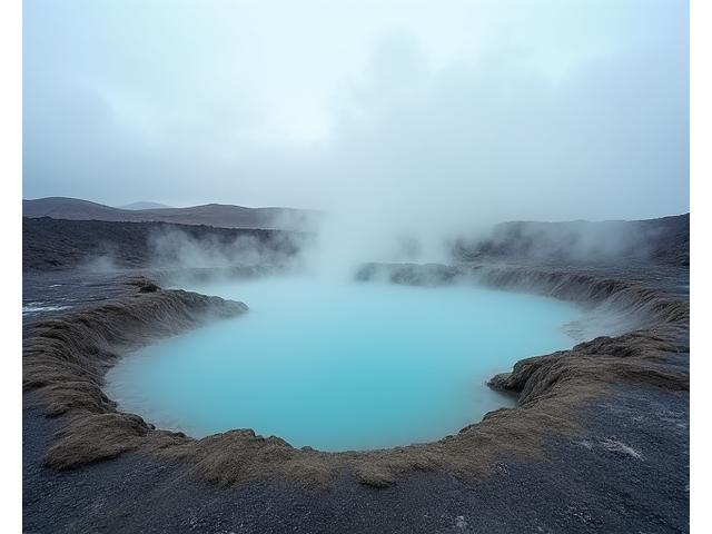 Paysage lunaire avec aurores boréales en Islande, pour une expérience de bien-être unique et isolée.